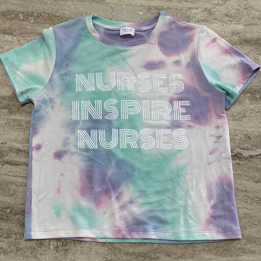 Nurses Inspire Nurses medium tie dyed shirt